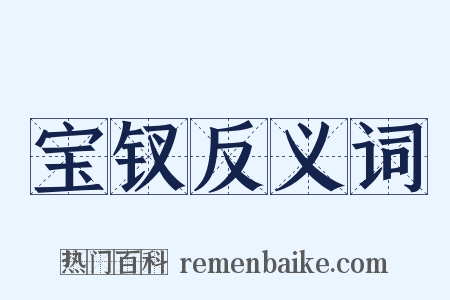 宝钗反义词是什么意思的图片